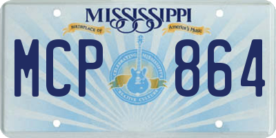 MS license plate MCP864