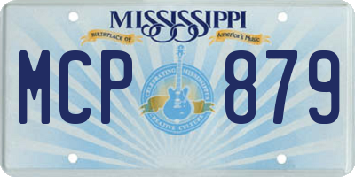 MS license plate MCP879
