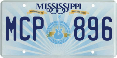 MS license plate MCP896