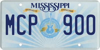 MS license plate MCP900