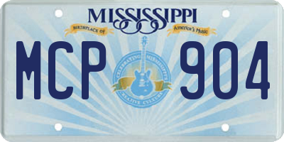 MS license plate MCP904