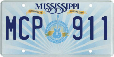 MS license plate MCP911