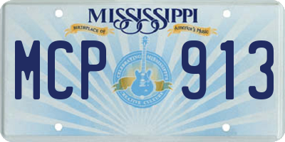 MS license plate MCP913