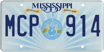 MS license plate MCP914