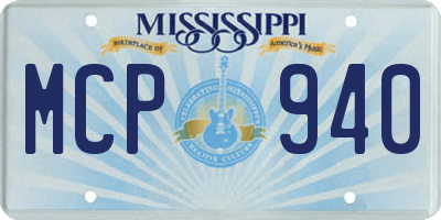 MS license plate MCP940