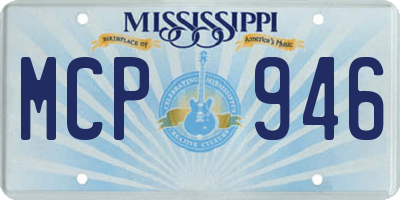 MS license plate MCP946