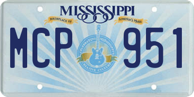 MS license plate MCP951