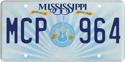 MS license plate MCP964