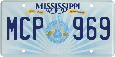 MS license plate MCP969