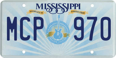 MS license plate MCP970