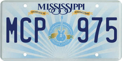 MS license plate MCP975
