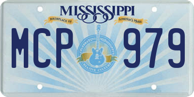 MS license plate MCP979