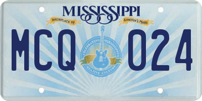 MS license plate MCQ024