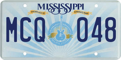 MS license plate MCQ048