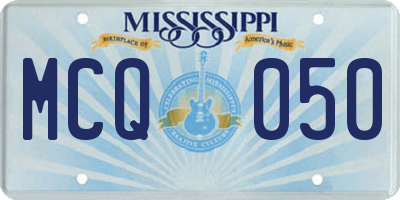 MS license plate MCQ050