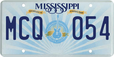 MS license plate MCQ054