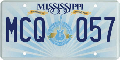 MS license plate MCQ057