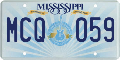 MS license plate MCQ059