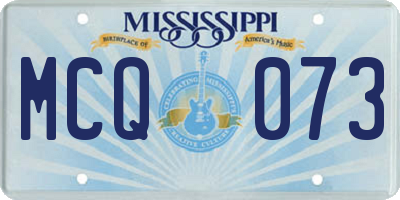 MS license plate MCQ073