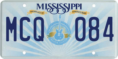 MS license plate MCQ084