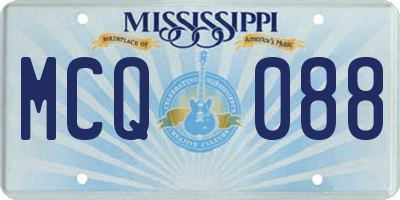 MS license plate MCQ088