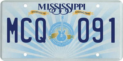 MS license plate MCQ091