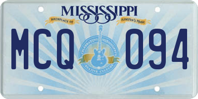 MS license plate MCQ094