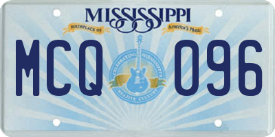 MS license plate MCQ096
