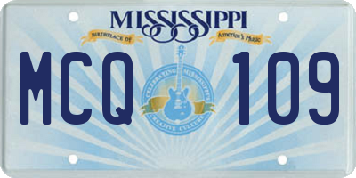 MS license plate MCQ109