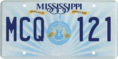 MS license plate MCQ121