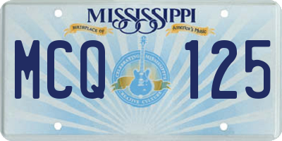 MS license plate MCQ125