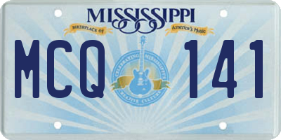 MS license plate MCQ141