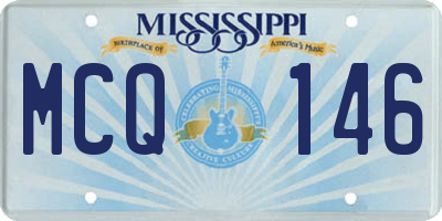 MS license plate MCQ146
