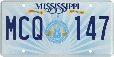 MS license plate MCQ147
