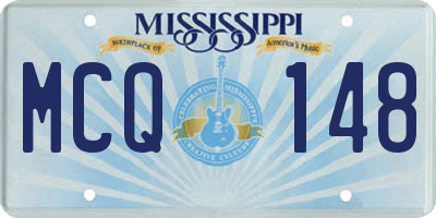 MS license plate MCQ148