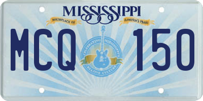 MS license plate MCQ150
