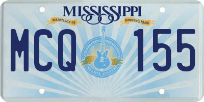 MS license plate MCQ155