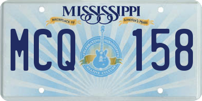 MS license plate MCQ158