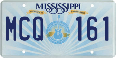 MS license plate MCQ161