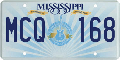 MS license plate MCQ168