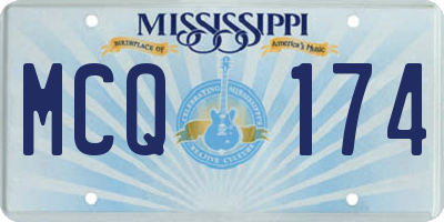 MS license plate MCQ174