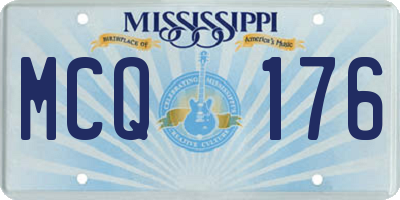 MS license plate MCQ176