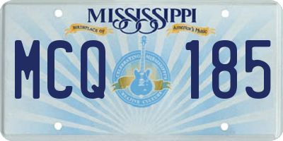 MS license plate MCQ185