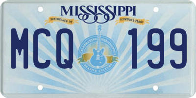 MS license plate MCQ199