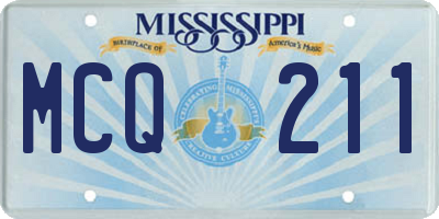 MS license plate MCQ211