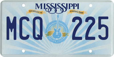 MS license plate MCQ225