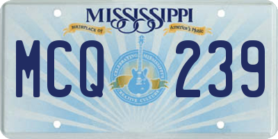 MS license plate MCQ239