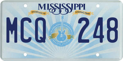 MS license plate MCQ248