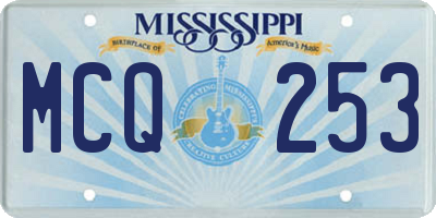 MS license plate MCQ253