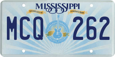 MS license plate MCQ262